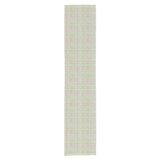 Chemin De Table Court Farmhouse Neutral Sage Plaid (Devant)