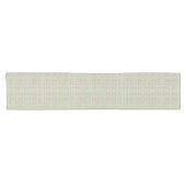 Chemin De Table Court Farmhouse Neutral Sage Plaid (Horizontal)