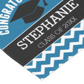 Chemin De Table Court Félicitations Diplômé - Bleu noir Graduation (Coin)