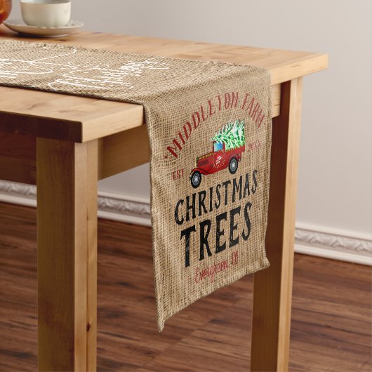 Chemin De Table Court Ferme de Noël 🎄 Arbre (In Situ)