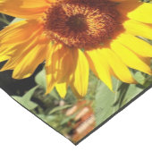 Chemin De Table Court Ferme d'été Tournesol jaune en noir (Coin)