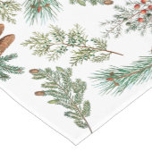 Chemin De Table Court Festif de la forêt de pins de Noël (Coin)