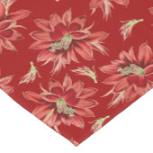 Chemin De Table Court Festive Rouge Cactus de Noël Fleurs (Coin)