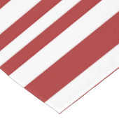 Chemin De Table Court Festive rouge et blanc rayé (Coin)