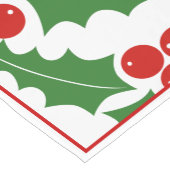 Chemin De Table Court Fête de Noël de la frontière rouge, verte et saint (Coin)