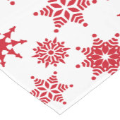 Chemin De Table Court Fête de Noël Etoiles de neige blanches et rouges (Coin)