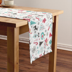 Chemin De Table Court Fêtes de Noël Courte Table Runner