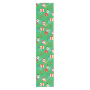 Chemin De Table Court fêtes emoji table runner tissu