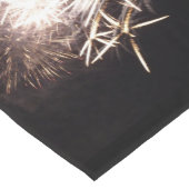 Chemin De Table Court Feu d'artifice blanc et or I Fête patriotique (Coin)