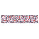 Chemin De Table Court Feu d'artifice Patriotique rouge blanc et bleu (Horizontal)