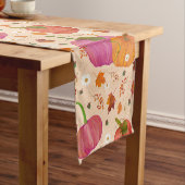 Chemin De Table Court Feuilles automnales citrouilles (In Situ)