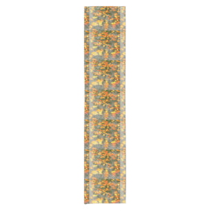 Chemin De Table Court feuilles d'automne pluvieuses