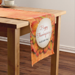 Chemin De Table Court Feuilles Et Turquie