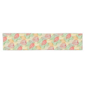 Chemin De Table Court Feuilles Modernes (Horizontal)