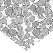 Chemin De Table Court Feuilles noirs sur whiteTable Runner (Coin)