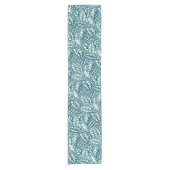 Chemin De Table Court Feuilles tropicaux Turquoises bleus (Devant)