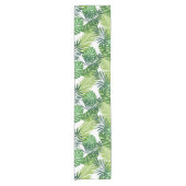 Chemin De Table Court Feuilles tropicaux verts (Devant)