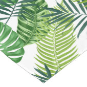 Chemin De Table Court Feuilles tropicaux verts (Coin)