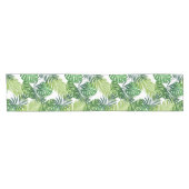 Chemin De Table Court Feuilles tropicaux verts (Horizontal)