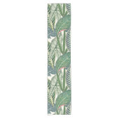 Chemin De Table Court Feuilles tropicaux verts (Devant)