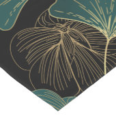 Chemin De Table Court Feuilles verts d'or (Coin)