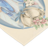 Chemin De Table Court Fiançailles Mariage catholique Vierge Marie (Coin)