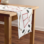 Chemin De Table Court Filets blancs nommés faits sur commande de galets (In Situ)