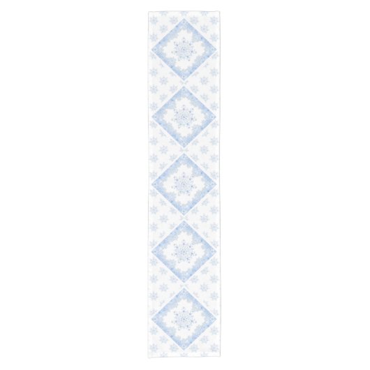 Chemin De Table Court Flacon de neige bleu glace (Devant)