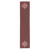 Chemin De Table Court Flacon de neige monogramme sur plaid (Devant)