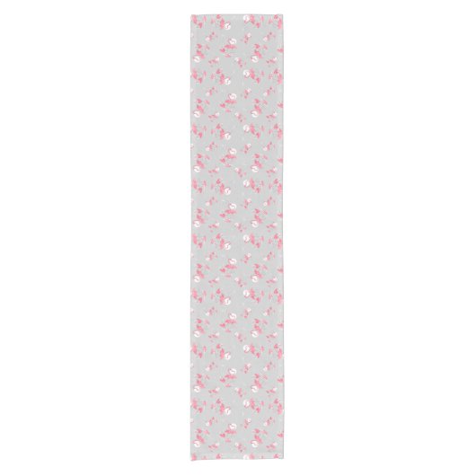 Chemin De Table Court Flamant rose Love Multi table runner (Devant)