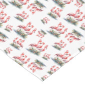 Chemin De Table Court Flamant rose Noël tropical (Coin)