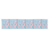 CHEMIN DE TABLE COURT FLAMANTS ROSES MOTIF 1 (Horizontal)