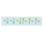 Chemin De Table Court Flamants roses Whimsical rose Noël tropical (Horizontal)
