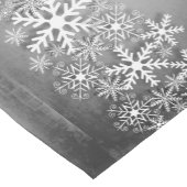 Chemin De Table Court Flammes blanches, nappe de Noël (Coin)