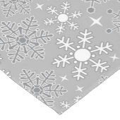 Chemin De Table Court Flammes de neige de Noël gris argent motif (Coin)