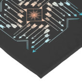 Chemin De Table Court Flèches Boho et Sun V1 ID748 (Coin)