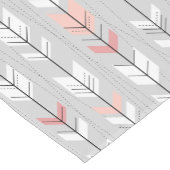 Chemin De Table Court Flèches chaudes élégantes de rose de blanc gris (Coin)