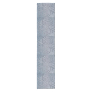 Chemin De Table Court Flèches de neige Denim Fashion