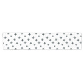 Chemin De Table Court Flèches de neige modernes Noir & Blanc (Horizontal)