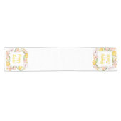 Chemin De Table Court fleur aquarelle (Horizontal)