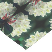 Chemin De Table Court Fleur Azalée Blanche Avec Raindrops Abstrait (Coin)