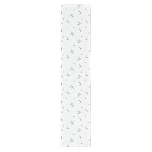 Chemin De Table Court Fleur blanche romantique (Devant)