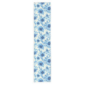 Chemin De Table Court Fleur Bleue (Devant)