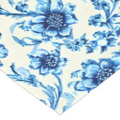 Chemin De Table Court Fleur Bleue (Coin)
