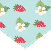 Chemin De Table Court Fleur de fraises d'été (Coin)