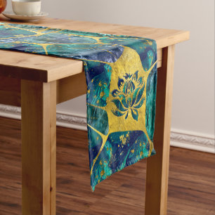 Chemin De Table Court Fleur de Lotus sur le diagramme en cristal de