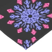 Chemin De Table Court Fleur de néon bleu et rouge (Coin)