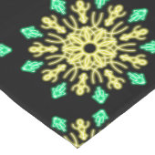Chemin De Table Court Fleur de néon jaune et vert (Coin)