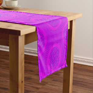 Chemin De Table Court Fleur de vie - soleil - motif continu 3