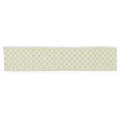 Chemin De Table Court Fleur gris bleu (Horizontal)